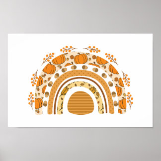 Herfst Regenboog Poster