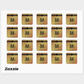 Herfst Regency Bruiloft Monogram Sticker (Vel)