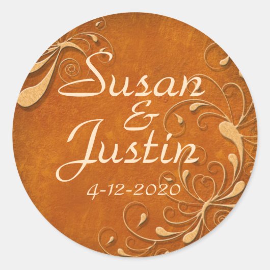 Herfst Rhapsody Ronde Stickers (Voorkant)