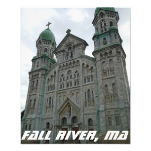 Herfst River, Massachusetts, Verenigde Staten Foto Afdruk