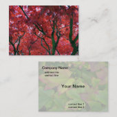 herfst rode esdoorn bladeren visitekaartje (Voorkant / Achterkant)