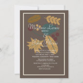 Herfst Roestig Groen Gebladerte Trouw Kaart (Voorkant)