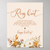 Herfst roestig ring jacht bruidsfeest spel poster (Voorkant)