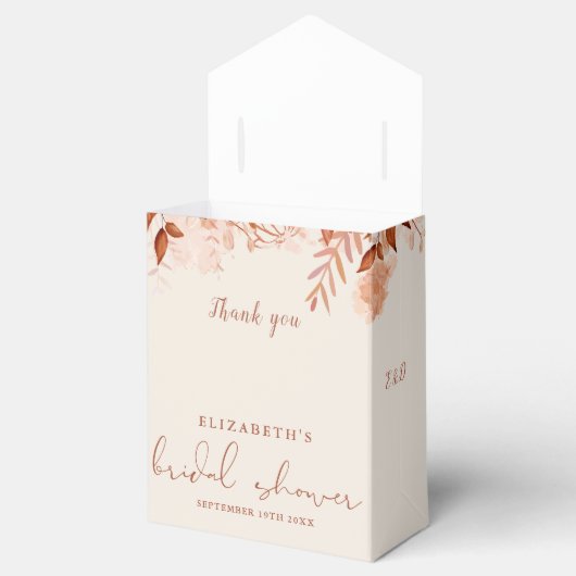 Herfst Roestige Bloem Bruiloft Feest Bedankdoosjes (Geopend)