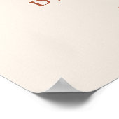 Herfst Roestige Bloem Bruiloft Welkom Bord Poster (Hoek)