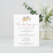 Herfst Roestige Pompoen Thanksgiving Menu (Staand voorkant)