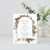 Herfst Romance Boog Bloemen Trouwgegevens (Staand voorkant)