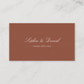 Herfst Romance QR Code Bruiloft RSVP Informatiekaartje (Achterkant)