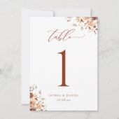 Herfst Romance Trouwtafel nummer (Voorkant)