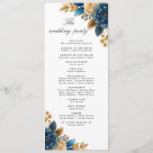 Herfst Romance Waterverf Bloemenbruiloft programma (Achterkant)