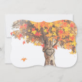 Herfst Romantic Rustic Tree Oranje Yellow Wedding Kaart (Achterkant)
