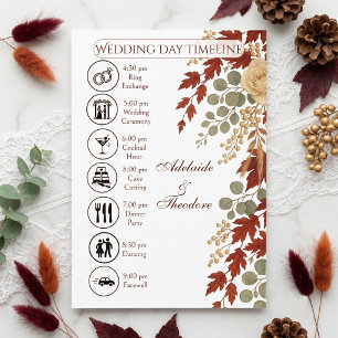 Herfst Romantiek Herfst Bliss Ivoor Bourgondië B Informatiekaartje