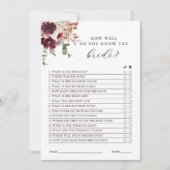 Herfst Romantische Bloemige Bruids Shower Bewerkba Kaart (Voorkant)