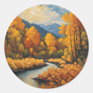 herfst ronde sticker