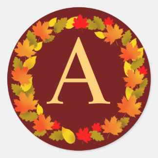 herfst ronde sticker