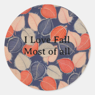 Herfst Ronde Sticker