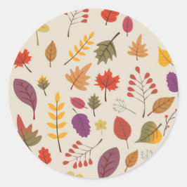 herfst ronde sticker