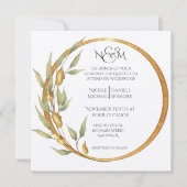 Herfst Rood Tinten Bloemstuk Met Gedicht Uitnodigi Kaart (Voorkant)