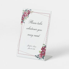  Herfst Roos Badkamer Teken Reclamebord Met Voetstuk