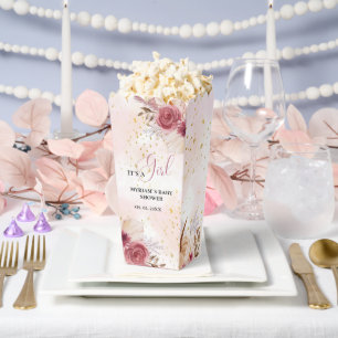 Herfst Roze Pompoen Bloemen Meisje Baby shower Fav Bedankdoosjes