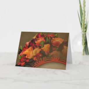 Herfst Rozen Boeket Dankjewel kaart