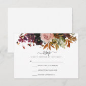 Herfst RSVP-kaart RSVP Kaartje (Voorkant / Achterkant)