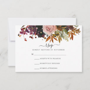 Herfst RSVP-kaart RSVP Kaartje