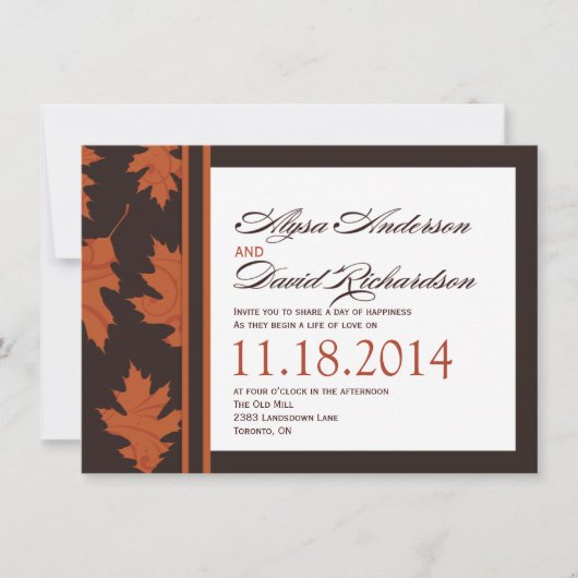 Herfst RSVP-kaarten Kaart (Voorkant)