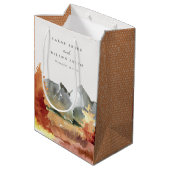 Herfst Rust Oranje Mountain Trees Foliage Wedding Medium Cadeauzakje (Achterkant Gekanteld)