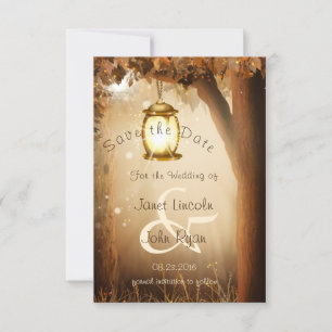 Herfst Rustic Autumn Tree Wedding - Bewaar de datu Save The Date