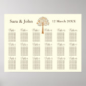 Herfst Rustic bruiloft Seating Chart Poster (Voorkant)