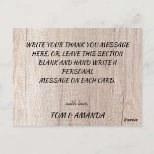 Herfst Rustic Burgundy Calligraphy Flat Wedding Th Briefkaart