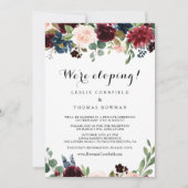 Herfst Rustic Burgundy Elopement Reception Kaart (Voorkant)