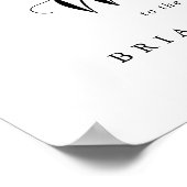 Herfst Rustic Calligraphy Wedding Welcome Sign Poster (Hoek)