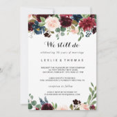 Herfst Rustic Dazzling Burgundy Vow Renewal Kaart (Voorkant)