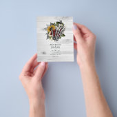 Herfst Rustic Floral Gothic Wedding Invite Flyer (Hand)