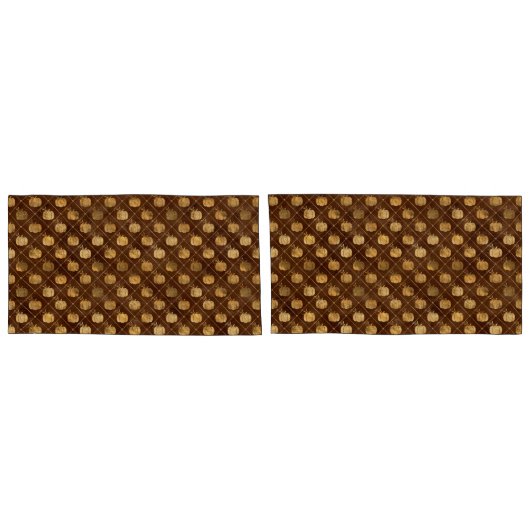 Herfst Rustic Shabby Chic Gold Pumpkins Kussensloop (Achterkant-Set)