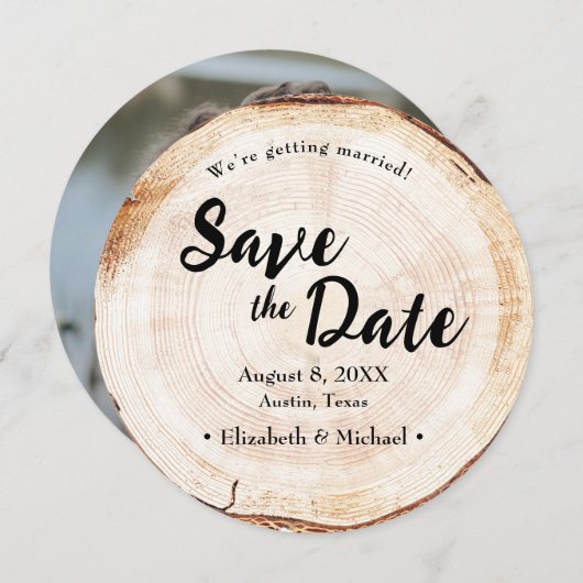 Herfst Rustic Sla de datum van de achtergrond van  Kaart (Voorkant / Achterkant)