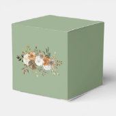 Herfst Rustiek Bruin Bloemen Groen Dank u Bedankdoosjes (Achterkant)