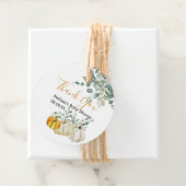 Herfst rustiek sinaasappel pompoen groen dank u bedankjes labels (In situ)