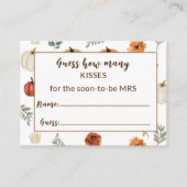 Herfst Rustiek Vrijgezellenfeest Datum Game Behuiz Informatiekaartje (Voorkant)