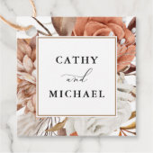 Herfst rustieke bloemen, ingelijst bruiloft hangen bedankjes labels (Voorkant)