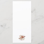 Herfst rustieke bloemenbruiloft lang menu (Achterkant)
