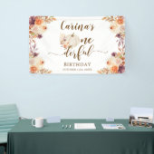 Herfst rustieke Boho pompoen Onederful Verjaardag Spandoek (Beurs)