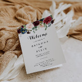 Herfst rustieke Bourgondische kalligrafie gevouwen Programma