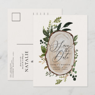 Herfst rustieke elegante boerderij bruiloft aankondigingskaart