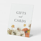 Herfst rustieke geschenken en Kaarten Trouwbord Reclamebord Met Voetstuk (Voorkant)