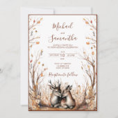Herfst rustieke herten bruiloft Collectie Kaart (Voorkant)