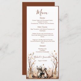 Herfst rustieke herten bruiloft Collectie Menu