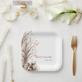 Herfst rustieke herten bruiloft Collectie Papieren Bordje